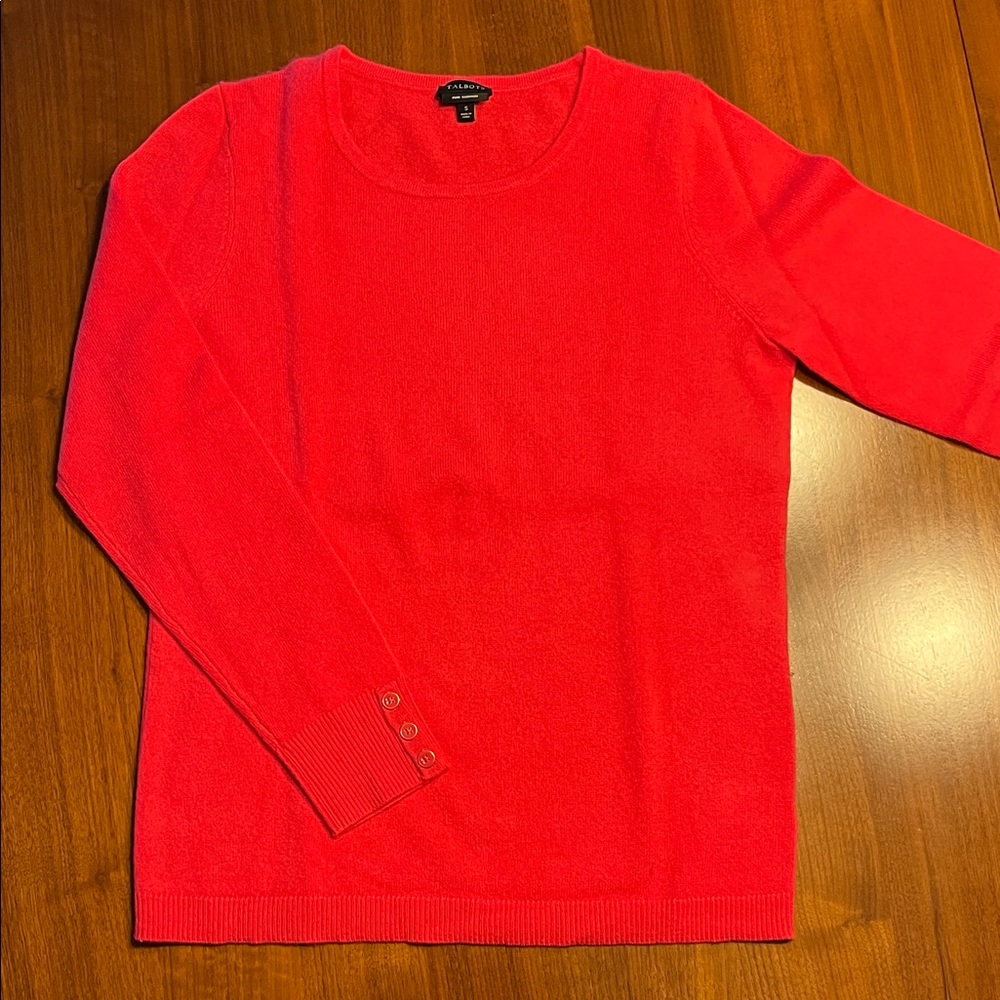 Talbots Hot Pink Cashmere Sweater Size S